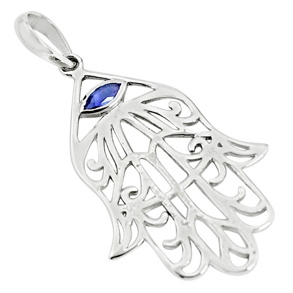 Jewelry - HOST PICK Sterling silver Hamsa evil eye pendant